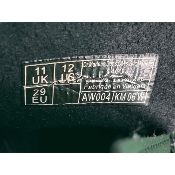 Dr. Martens 1460 J Black Leather Side Zip Ankle Combat Boots Toddler Size 12 US - Picture 8 of 8